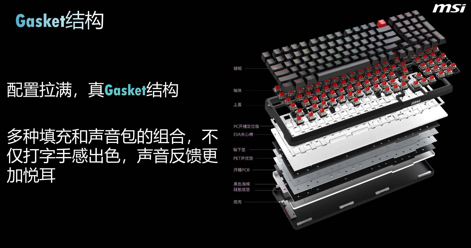 键盘评测：249元的高性价比游戏办公利器j9九游会网站入口微星GK500W暗夜(图2)