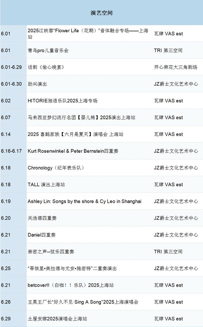 6月艺夏全攻略！一键解锁精彩好戏j9九游会俱乐部登录入口探徐汇(图5)